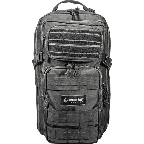The MISSION FIRST TACTICAL Warrior 30 Backpack offers 30 liters of durable 600 Denier Ballistic Nylon, EVA padding, and MOLLE sections for versatile, comfortable gear transport.