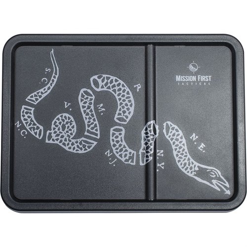 Keep your EDC items organized with the durable, scratch-resistant MISSION FIRST TACTICAL Dump Tray, featuring a small compartment for phones and non-slip grip pads.