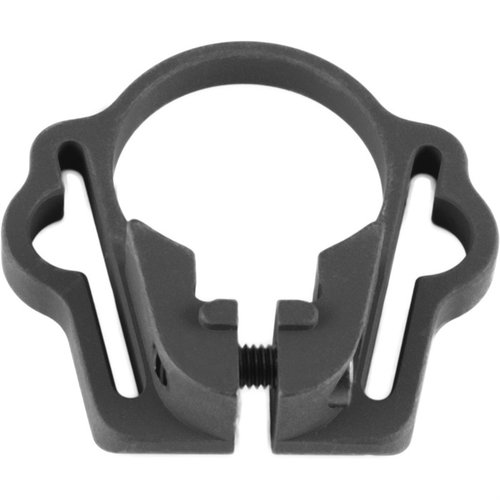 The MISSION FIRST TACTICAL One Point Sling Mount offers easy installation without tube disassembly, crafted from aviation grade aluminum for durability.