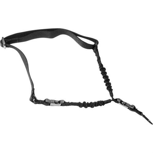 The MISSION FIRST TACTICAL ONE-POINT SLING XL features durable 1.5" nylon webbing, a metal carabiner for easy attachment, and is fully adjustable for all body sizes.