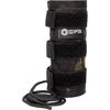 The G.P.S. Tactical Suppressor Cover reduces mirage from heat, is made of durable 1000D nylon, features heat-resistant lining, and includes a tether line for stability.