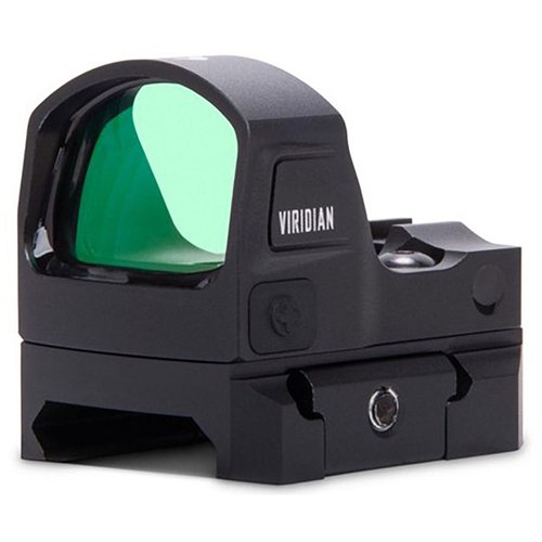 The Viridian RFX15 Green Dot Reflex Sight offers a lightweight design, 3 MOA dot, 30,000+ hour battery life, and rugged waterproof construction for fast target acquisition.