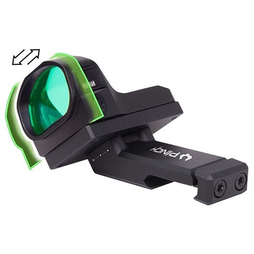 Enhance your shooting with the Viridian PINCH 35-Degree Adjustable Offset Mount, offering speed, precision, and adaptability for secondary optics.