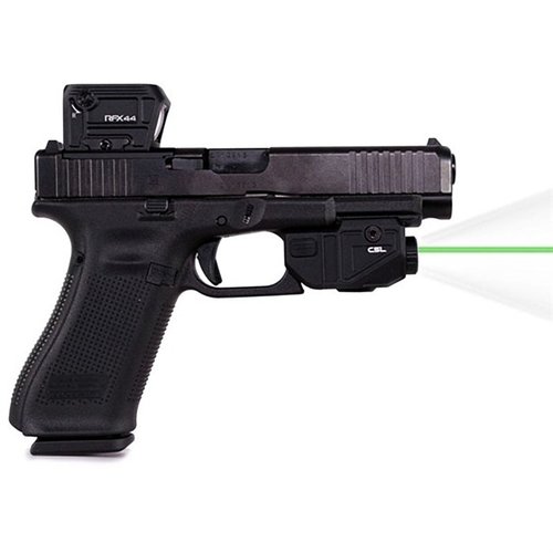 The Viridian C5L Custom Laser Sight with Weapon Light offers perfect fit for Glock models, 580 lumens, automatic activation, and a durable aluminum construction.