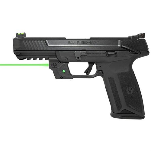 The Viridian E Series Green Laser Sight for Ruger 5.7 offers easy trigger guard installation, ambidextrous control, 100-yard range in daylight, and a lifetime warranty.