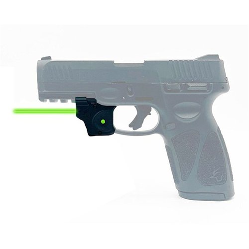 The VIRIDIAN E SERIES Green Laser Sight easily mounts to Taurus G2C/G3 models, features ambidextrous controls, and offers a range of 100 yards in daylight.