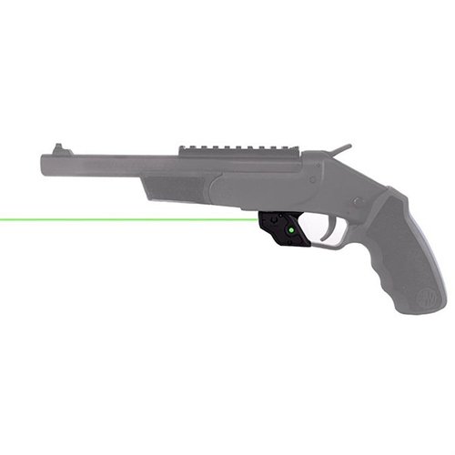 The Viridian E SERIES Green Laser Sight offers easy trigger guard installation, 100-yard daylight range, ambidextrous controls, and a lifetime warranty for Rossi Brawler.