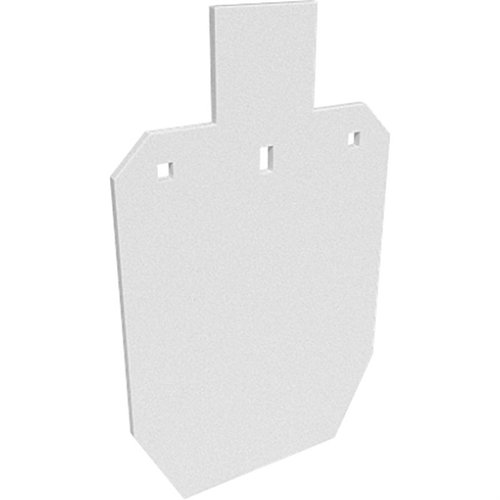 The Birchwood Casey IPSC Silhouette Target features durable 3/8" AR500 steel, rated for 3000 ft-lbs impact, precision laser-cut edges, and versatile mounting options.