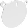 The Birchwood Casey AR500 3/8" round target offers durable NM500 steel construction, high-visibility white coating, and double hang holes for versatile setup.