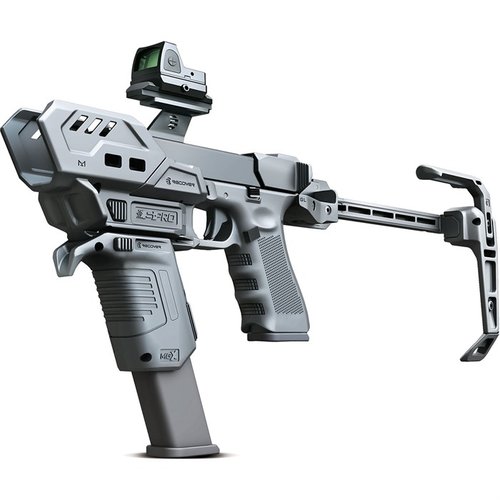 Transform your Glock 9/40 with the S-PRO Stabilizer Kit, featuring a modular design, MLOK compatibility, and easy installation without tools.