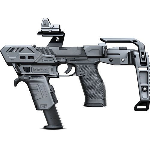 Upgrade your Walther PDP with the S-PRO Stabilizer Full Kit featuring a modular design, MLOK compatibility, and a spring-loaded stabilizer/buttstock.