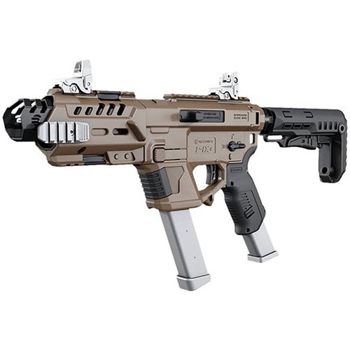 Enhance your Glock with the lightweight P-IX+ chassis, featuring AR ergonomics, quick installation, and compatibility with various models for custom setups.