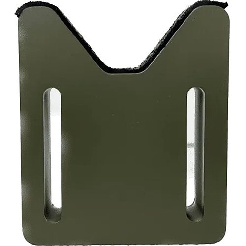 The RANSOM Multi-Cal Small V Block accommodates handguns with weapon mounted lights/lasers, ensuring stability for compact carries and sub-compacts.