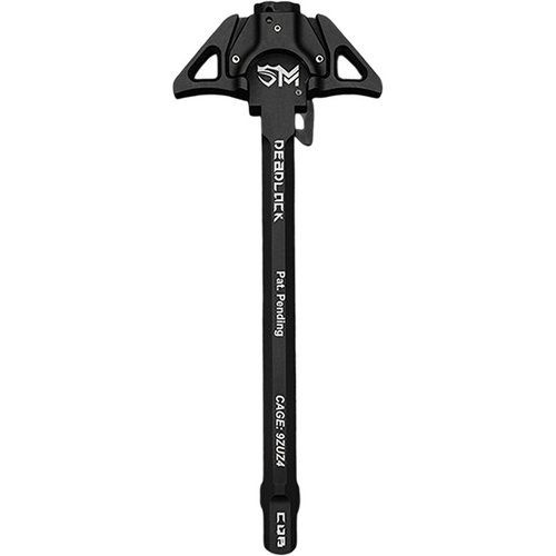 The Sentry Manufacturing DEADLOCK Charging Handle offers dual-locking technology, ambidextrous design, superior gas blowback mitigation, and enhanced durability for reliable performance.