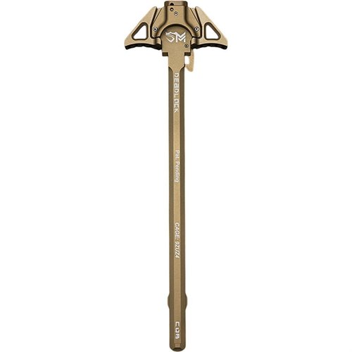 The Sentry Manufacturing DEADLOCK Charging Handle for AR-308/SR25 offers dual-locking technology, ambidextrous design, enhanced strength, and superior gas blowback mitigation.
