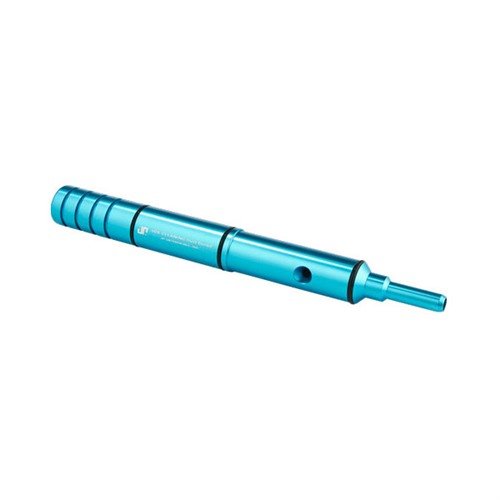 The J P Enterprises AR-15/308 AR Cleaning Rod Guide ensures safe breech cleaning, preventing crown, throat, and chamber damage with a solid aluminum design.