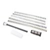 The Gen 2 Silent Captured Spring system reduces noise and friction, fits various buffer tubes, and allows for custom tuning with included weights.