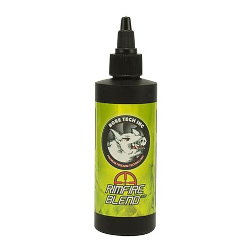 Experience effortless bore cleaning with Bore Tech's Rim Fire Blend, a sophisticated solvent that effectively removes fouling and residue in just 4 oz.