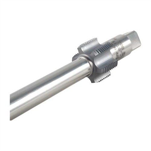 The Manson Precision Piloted Tap recuts and squares receiver threads for precision, featuring a TiN coating and includes bushings for accurate centering.