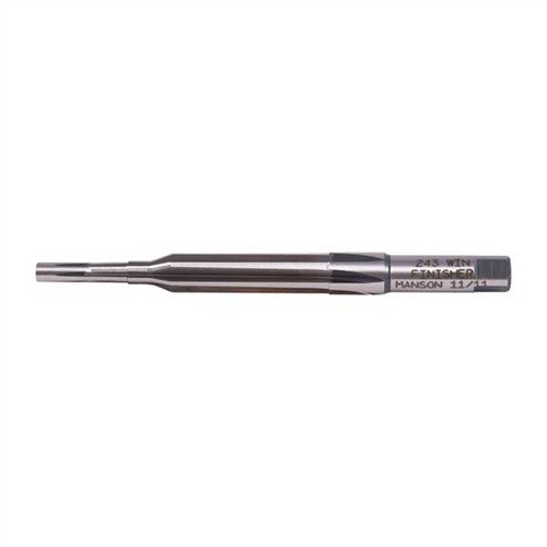 .243 Winchester Finisher reamer by Manson Precision ensures precise chambering with M7 steel, integral throater, and customizable options for outstanding accuracy.