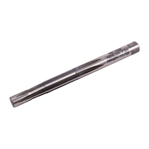 The Manson Precision 40 S&W Rimless Pistol Reamer features reduced-diameter pilots for Nowlin barrels, ensuring precision cutting with six flutes and an integral throater.