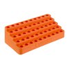 The Lyman Bleacher Loading Blocks hold 50 .308 Win. cases, featuring an inclined design for easy retrieval, made from tough polymer for durability.