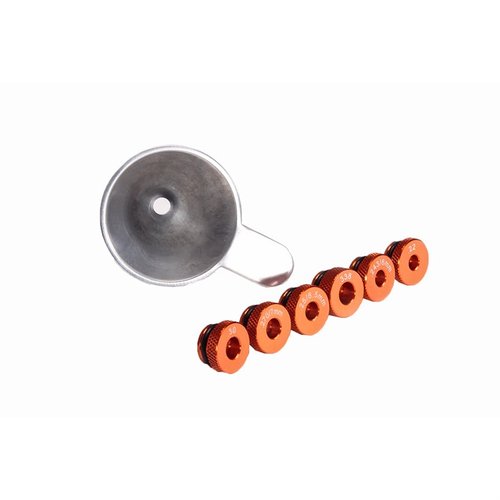 Enhance your reloading with the Lyman Brass Smith Pro Powder Funnel, featuring a static-free design, die-cast aluminum body, and caliber-specific inserts for precision.
