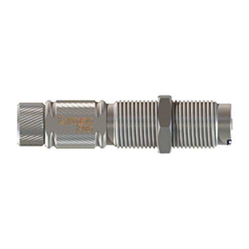 The Lyman Universal Spring Loaded Decap Die ensures reliable primer ejection, perfect for automated and manual presses, handling calibers 22-45.