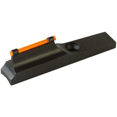 The Marble Arms Rifle Uni-Ramp Front Sight features a solid steel body, a glowing fiber optic rod for visibility, and easy single screw mounting for quick replacements.