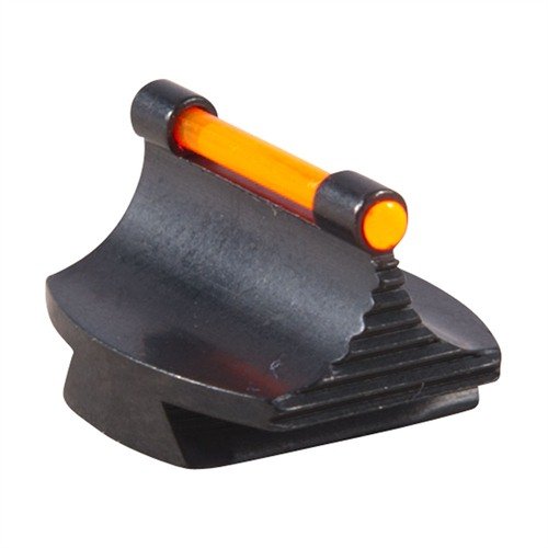 Upgrade your rifle with the Marble Arms Fiber Optic Glow Front Sight, featuring precision steel construction, a sleek contoured design, and vibrant orange or green optics.