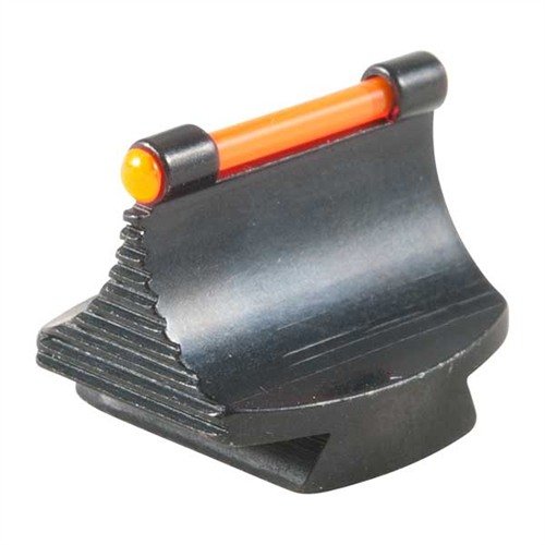 Enhance your shooting accuracy with Marble Arms' precision-made fiber optic glow front sight, featuring a polished steel finish and vibrant orange or green optic rod.