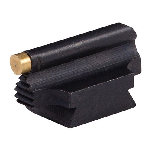 Upgrade your rifle with the MARBLE ARMS Ramp Mounted Front Sight, featuring a sleek steel design, precise .340" base, and options for gold or white beads.