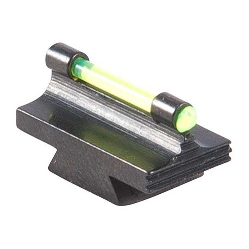 Enhance your shooting precision with the Marble Arms Fiber Optic Glow Front Sight, featuring a sleek steel design and vibrant green optic for better visibility.