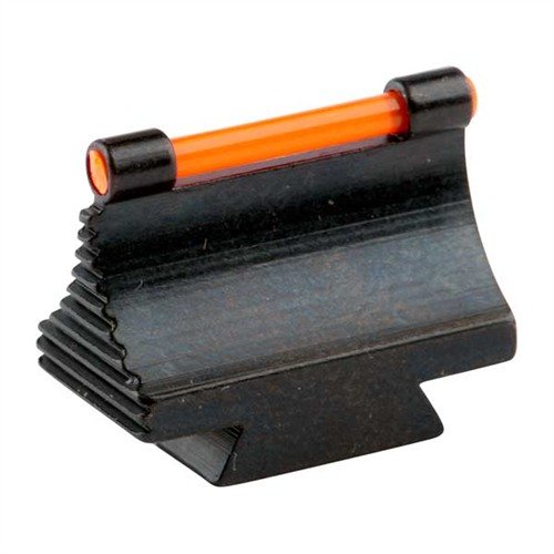 Enhance your shooting accuracy with the Marble Arms Fiber Optic Glow 50-MR Front Sight, precision-made from steel with a polished blue finish for a sleek look.