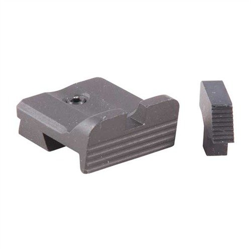 Upgrade your 1911 Auto with MGW's Fixed Black Sight Set for easy installation, low profile, and enhanced target acquisition with rounded edges.