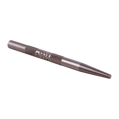 The Mayhew Steel 5/32" Starting Punch is crafted from durable tool steel with a knurled body, ideal for loosening stuck pins while protecting your tools and firearm.
