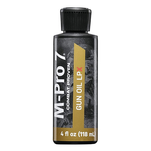 M-PRO 7 LPX Gun Oil offers superior lubrication, corrosion protection, and a long-lasting film that repels dust and moisture, ideal for extreme conditions.