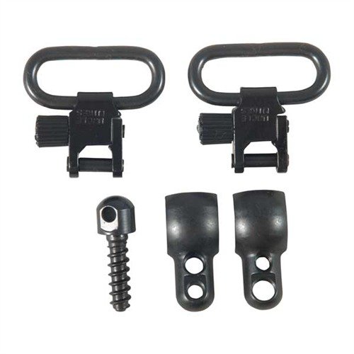 Uncle Mike's Quick Detach Swivels offer reliable split band clamps for easy attachment to barrels or magazine tubes, featuring 1" Super Swivels for secure use.