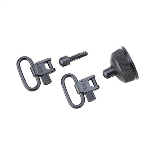 Easily add sling swivels to your Rem 870 shotgun with this no-gunsmithing magazine cap set, featuring a factory-style cap and quick-detach swivels.