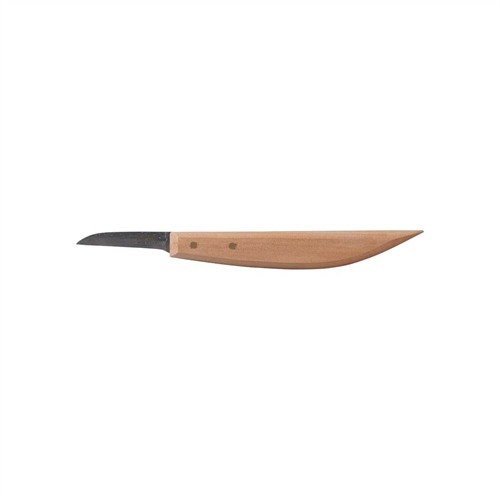 The R. Murphy Company Hand Carving Knife features a 1-3/8" straight-edge blade and a slim, contoured wood handle for precision and control in your carving tasks.