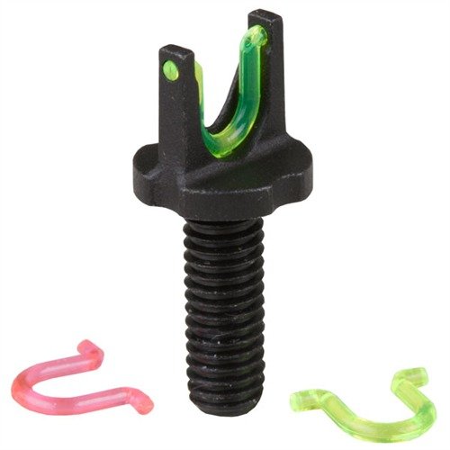 Enhance your aiming with the HIVIZ Fiber Optic Front Sight, featuring a U-shaped rod for superior light gathering, easy installation, and adjustable elevation.