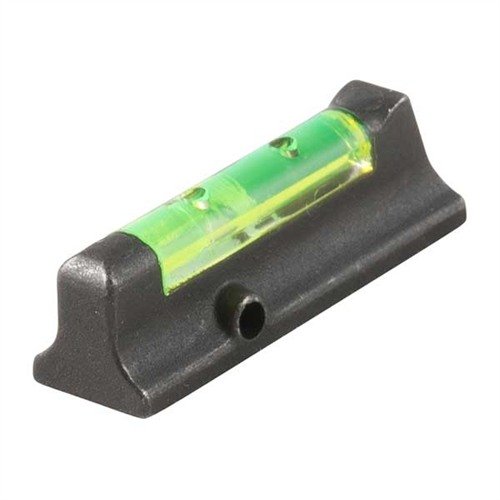 Enhance your shooting accuracy with the HIVIZ LCR Fiber Optic Front Sight, featuring a durable steel design and vibrant green light rod for improved visibility.