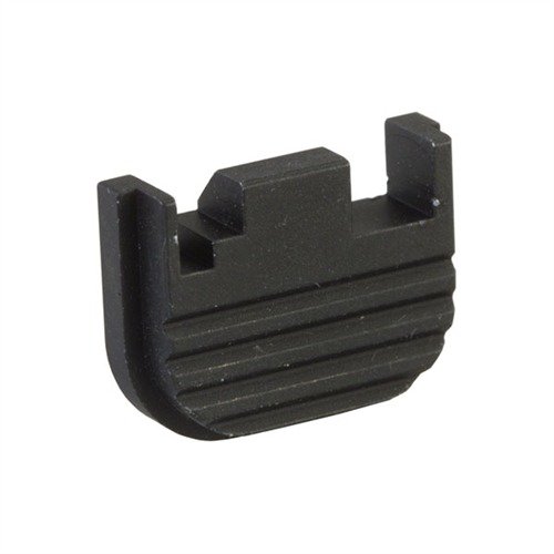 Upgrade your Glock with the Lightning Strike Black Cover Plate, featuring durable machined aluminum for a universal fit and easy drop-on installation.