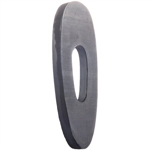 Enhance your rifle or shotgun stock with the NECG 1/2" Black Rubber Spacer; easy to grind, polish, and available in various thicknesses for a perfect fit.