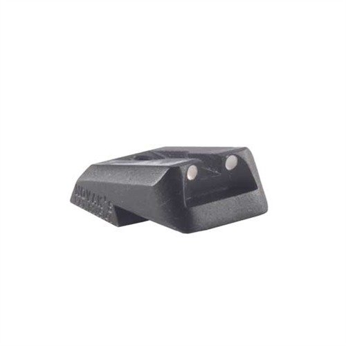 Enhance your shooting precision with Novak 1911 White Dot Rear Sights featuring a wide notch for quick target acquisition and a glare-fighting design.