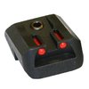 NOVAK FIBER OPTIC LO-MOUNT REAR SIGHT, RED, FITS COLT 1911
