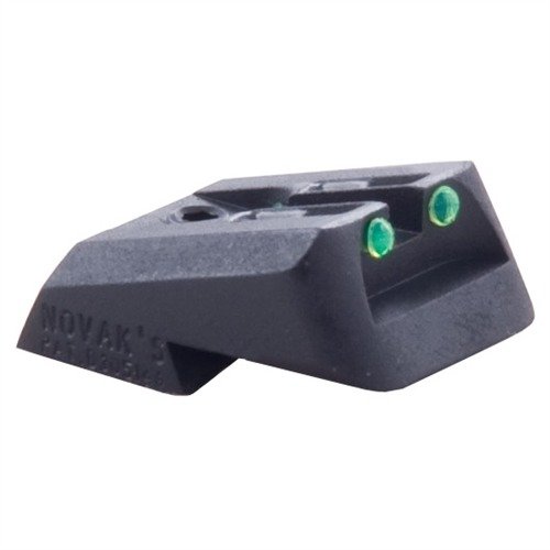 Enhance your Colt 1911 with Novak's Fiber Optic Rear Sights, offering superior light gathering for quick target acquisition in low-light conditions.