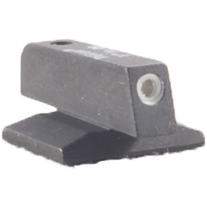 Upgrade your aim with Novak's semi-auto tritium dovetail front sight, featuring a bright Tritium dot and a white target ring for enhanced visibility in low light.