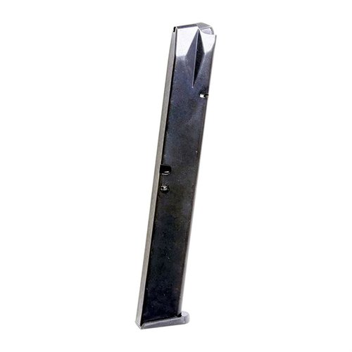 Enhance your Beretta 92 with the Pro Mag 32-round steel magazine, featuring durable carbon steel, black-oxide finish, and reliable spring for optimal performance.
