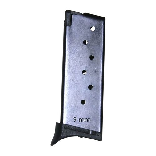 Enhance your Ruger LC9 with these reliable 7-round steel magazines, featuring a corrosion-resistant finish and durable construction for optimal performance.